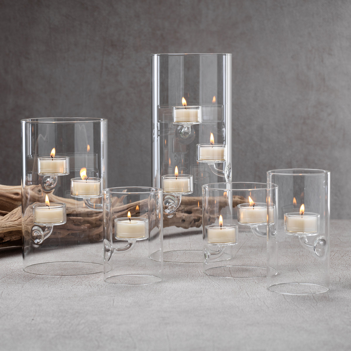 Kelsey Suspended Glass Tealight Holder, Small, Set of 4