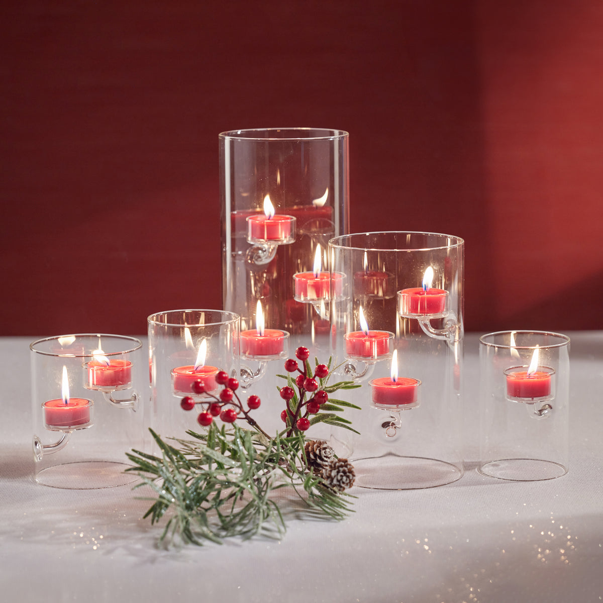 Kelsey Suspended Glass Tealight Holder, Small, Set of 4