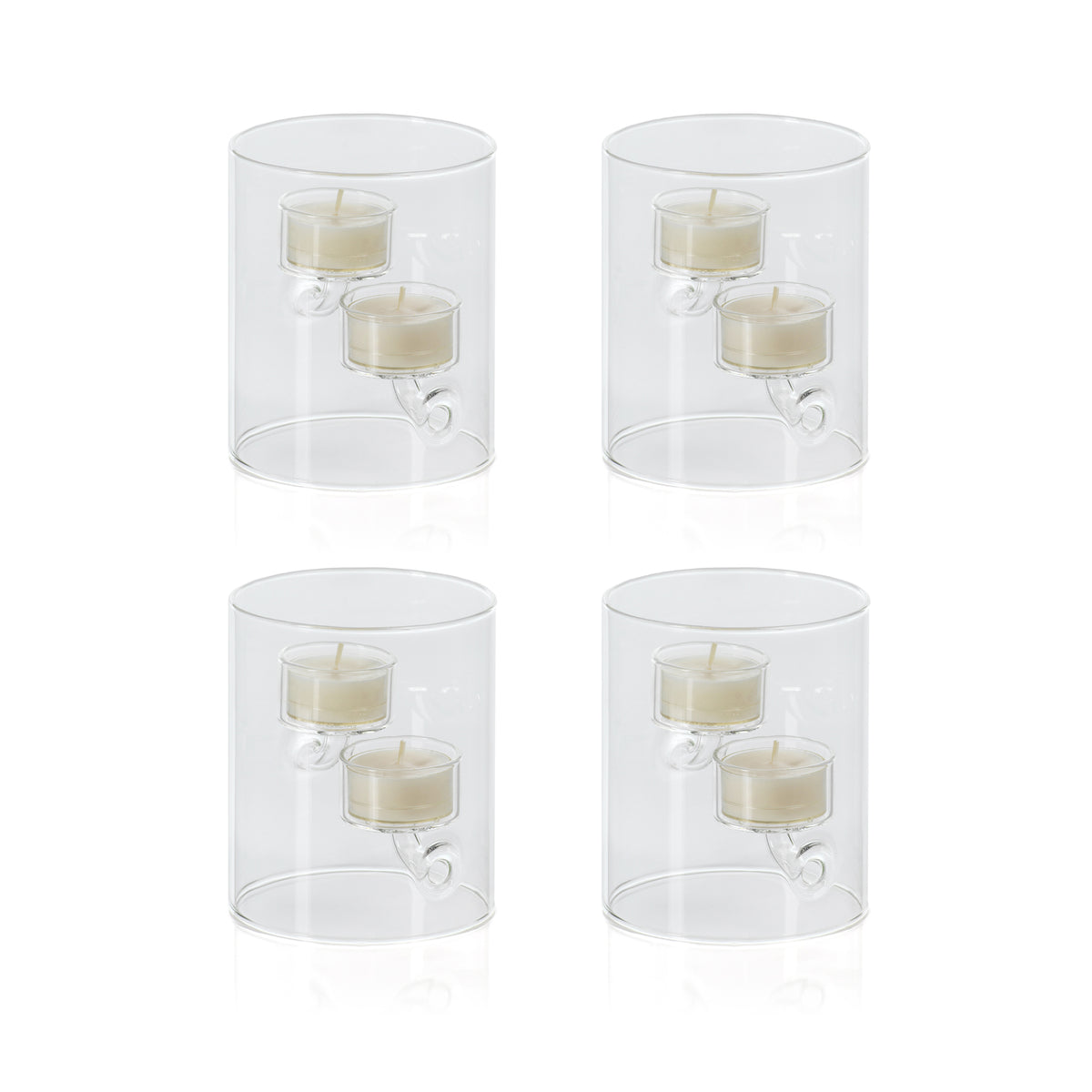 Kelsey Suspended Glass Tealight Holder, Medium, Set of 4