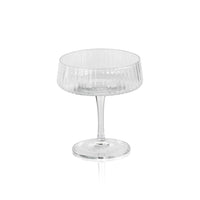 Benji Ribbed Fluted Textured Martini Glasses, Set of 4