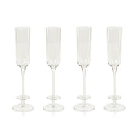 Modena Champagne Glass Flutes, Set of 4