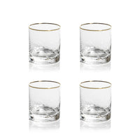 Campolli Hammered Double Old Fashioned Glasses, Set of 4