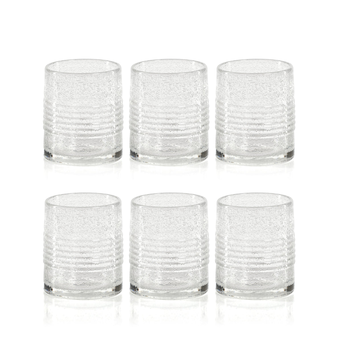Langley Bubble Double Old Fashioned Glasses, Set of 6
