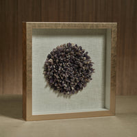 Crystaline Gold Framed Amethyst Crystal Wall Decor