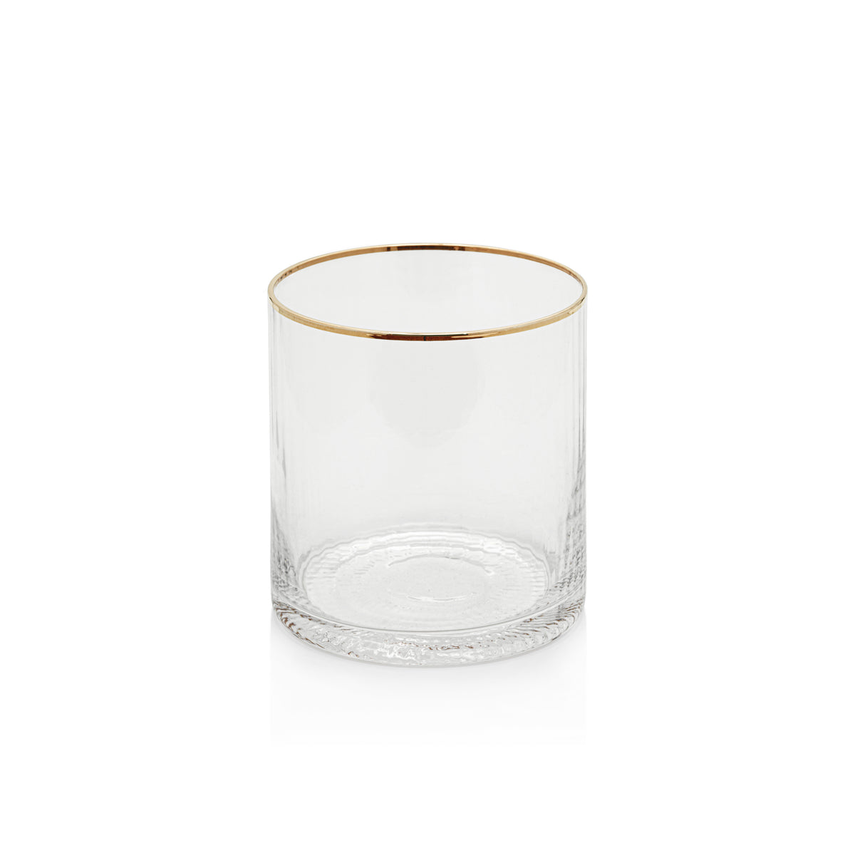 Radiant Rocks Glass with Gold Rim, Set of 6