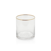 Radiant Rocks Glass with Gold Rim, Set of 6