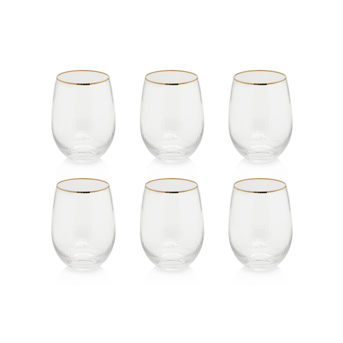 Radiant Stemless All Purpose Glasses, Set of 6