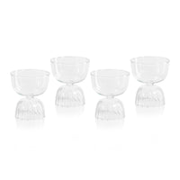 Leighton Glass Pedestal Bowls, Set of 4