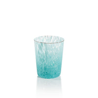 William Turquoise Speckled Glass Tumblers, Set of 6