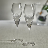 Charlotte Bubble Champagne Flutes, Set of 4