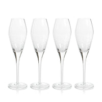 Charlotte Bubble Champagne Flutes, Set of 4