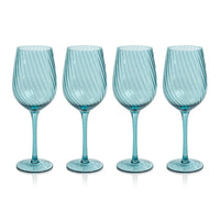 Sierra Optic Swirl White Wine Glasses, Set of 4