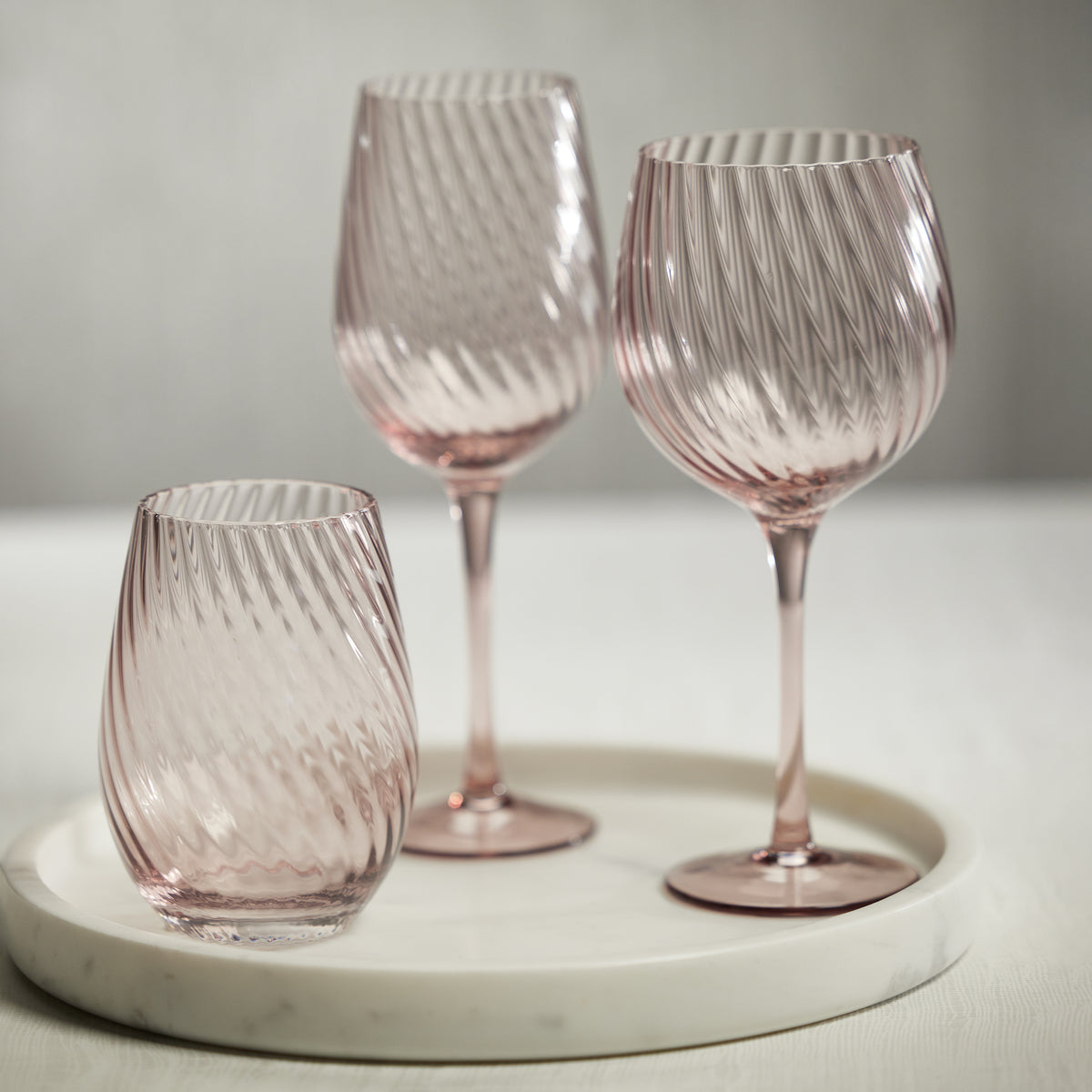 Sierra Optic Swirl White Wine Glasses, Set of 4