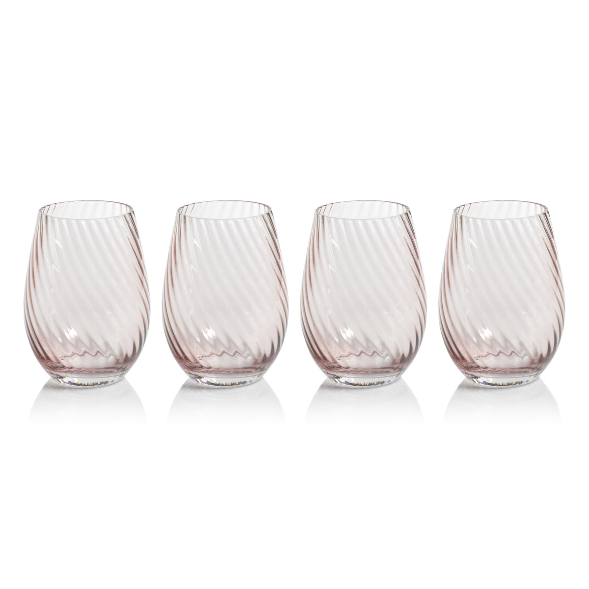 Sierra Optic Swirl Stemless Glasses, Set of 4