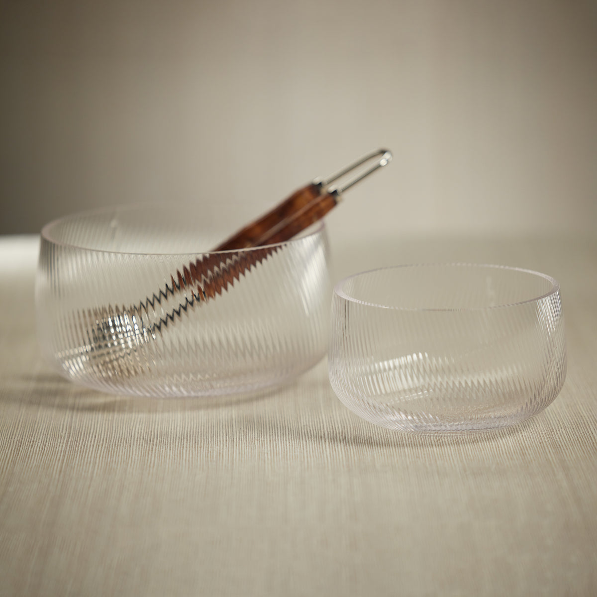 Chatham 6.25" Rippled Glass Bowls, Set of 2