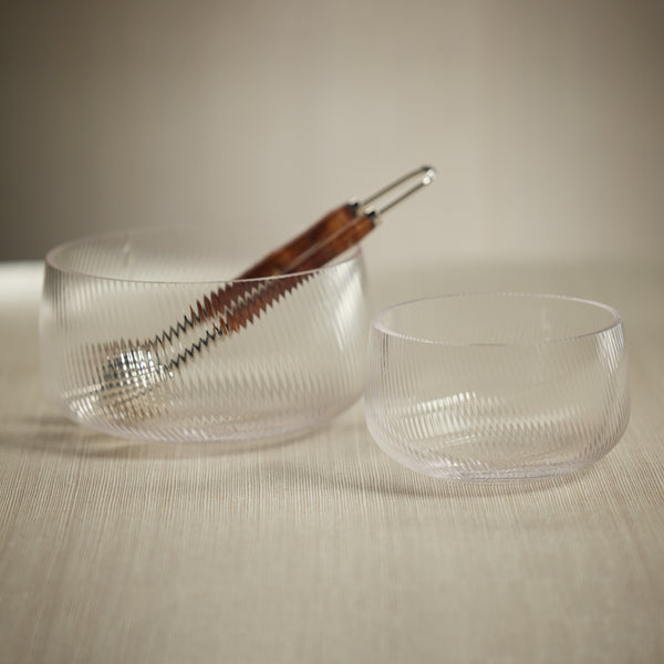 Chatham 6.25" Rippled Glass Bowls, Set of 2