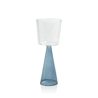 Vivian Blue Stem Red Wine Glasses, Set of 4