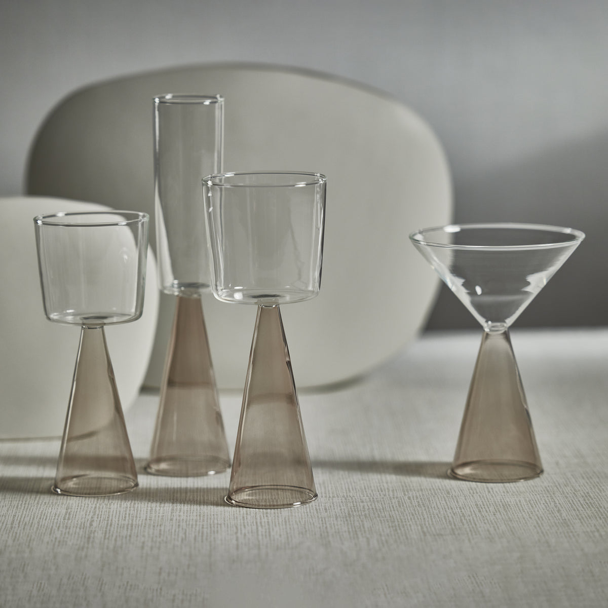 Vivian Grey Stem White Wine Glasses, Set of 4