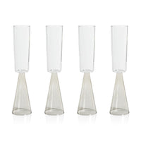 Vivian Grey Stem Champagne Flutes, Set of 4