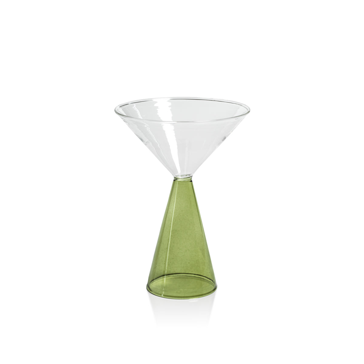 Vivian Green Stem Martini Glasses, Set of 4
