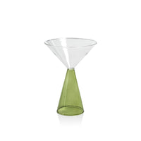Vivian Green Stem Martini Glasses, Set of 4