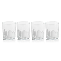 Porto White Spot Tumbler Glasses, Set of 4