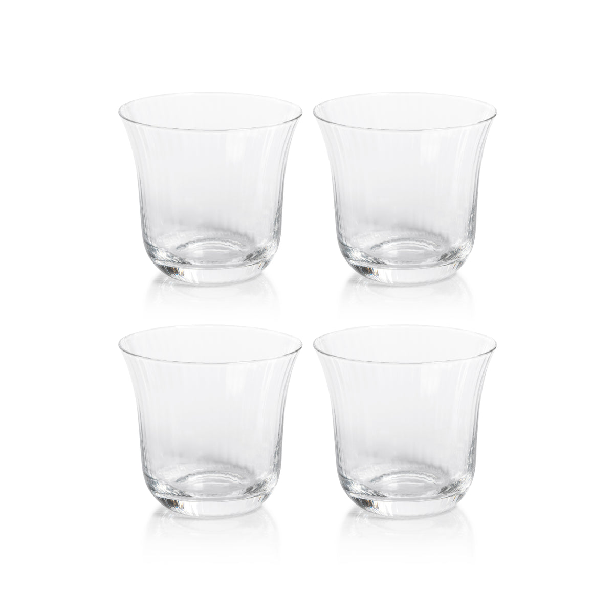 Kirby Clear Optic Tumbler Glasses, Set of 4