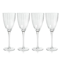 Madden Optic White Wine Glasses, Set of 4