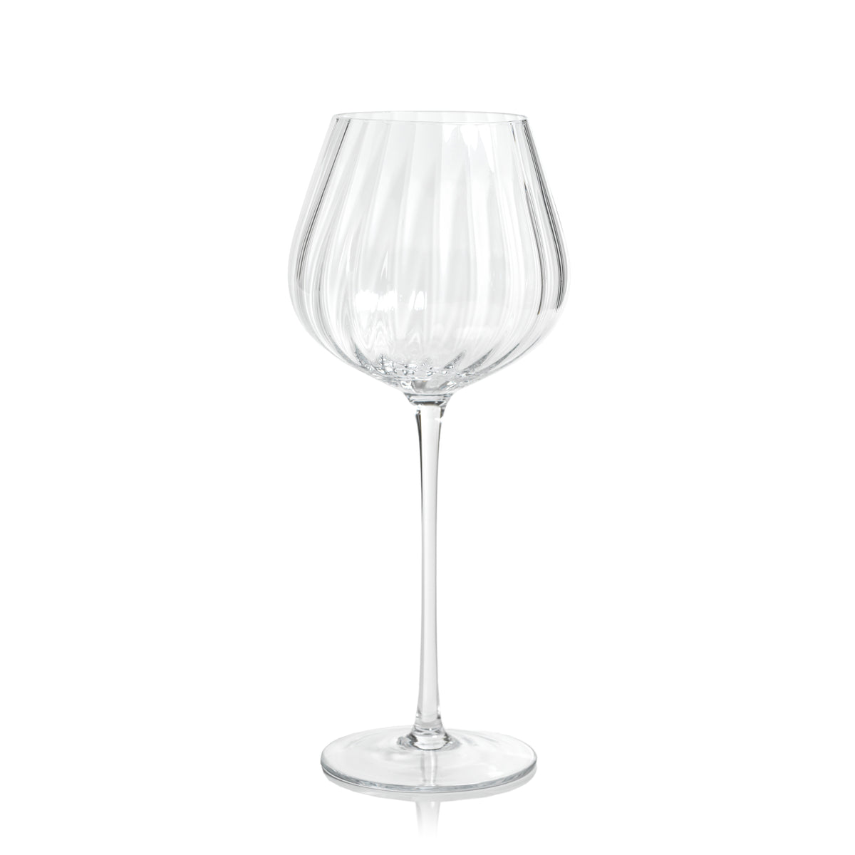Madden Optic Red Wine Glasses, Set of 4