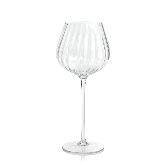 Madden Optic Red Wine Glasses, Set of 4