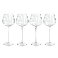 Madden Optic Red Wine Glasses, Set of 4
