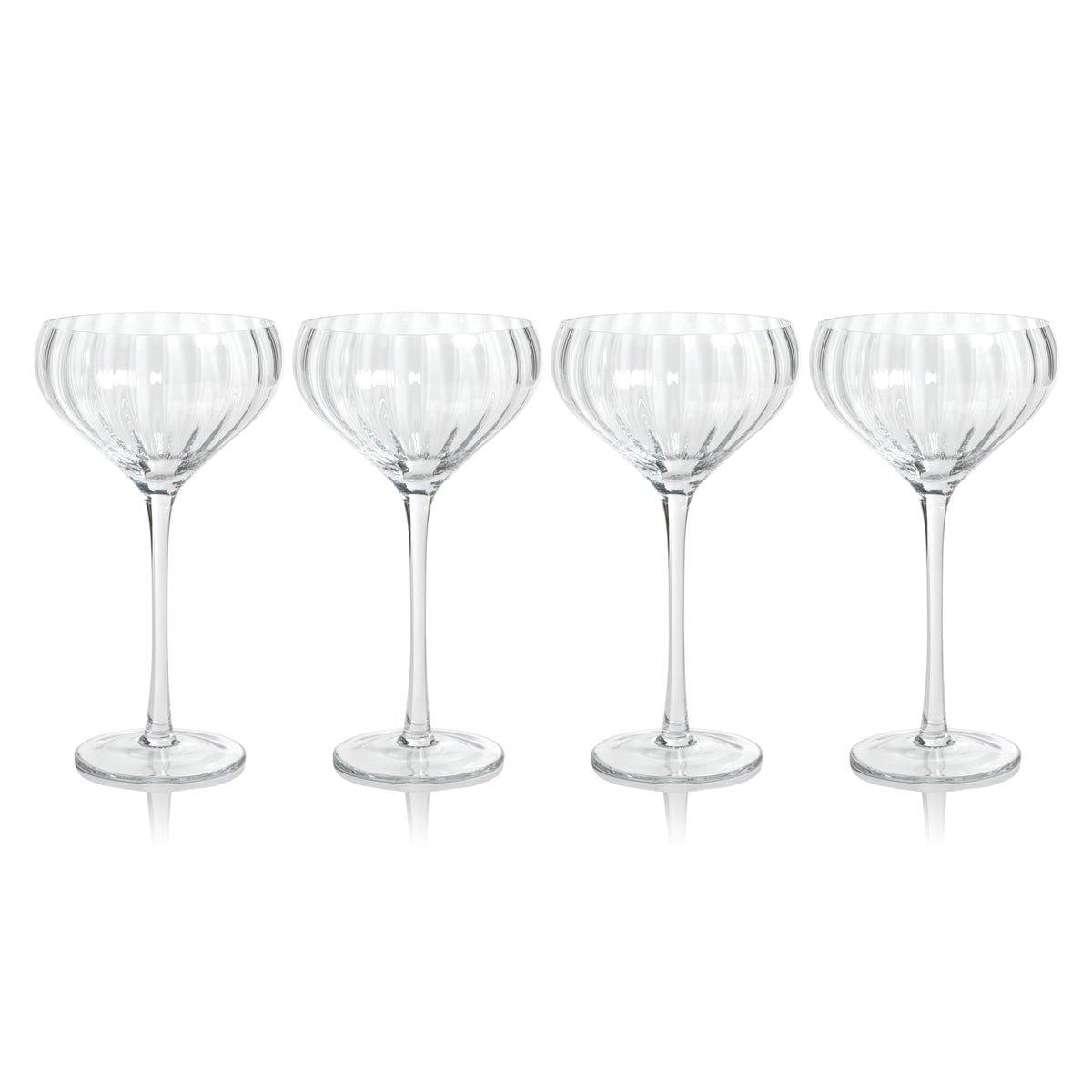 Madden Optic Cocktail Glasses, Set of 4
