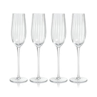 Madden Optic Champagne Flutes, Set of 4