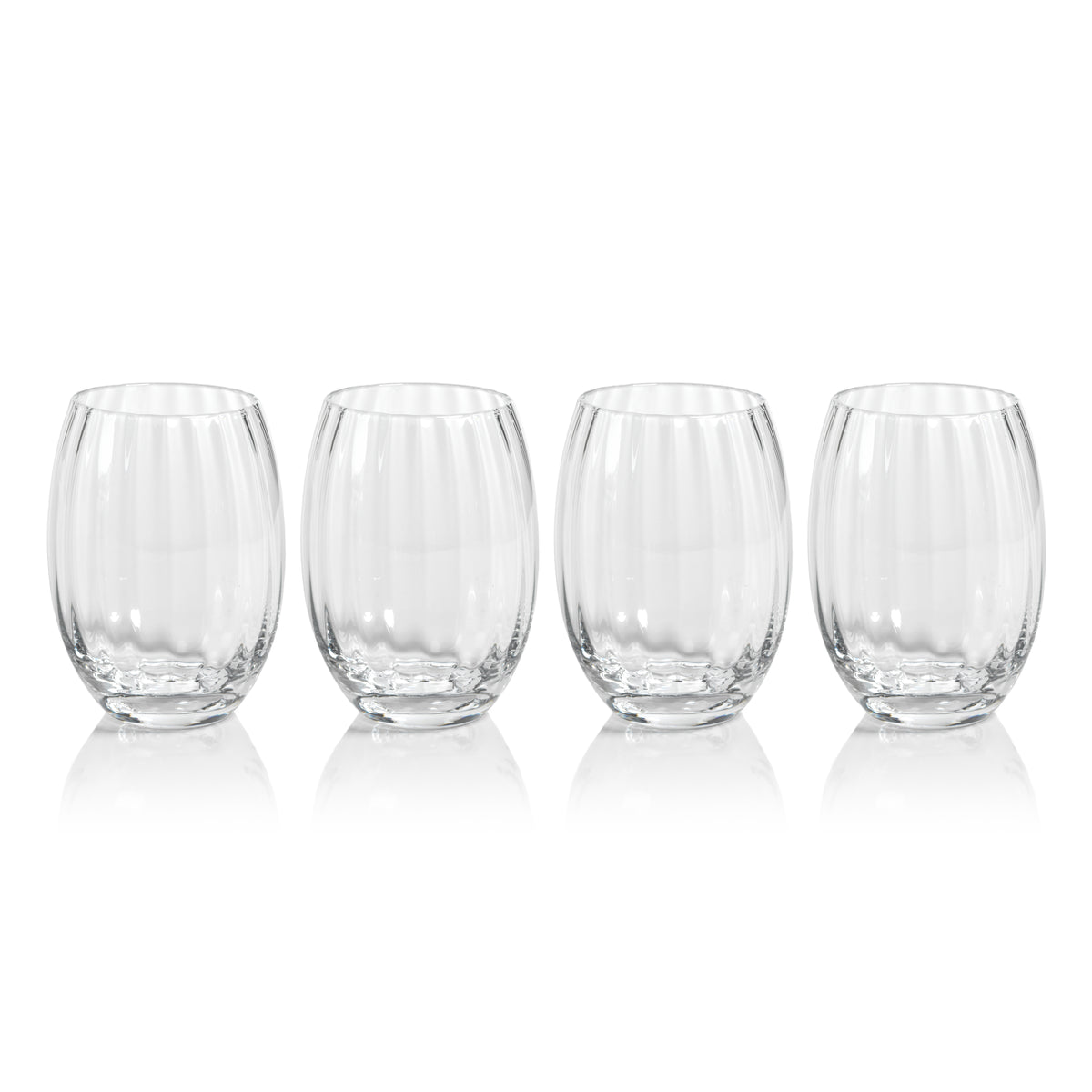 Madden Optic Stemless All-Purpose Glasses, Set of 4