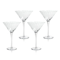 Madden Optic Martini Glasses, Set of 4