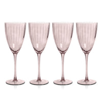 Madden Blush White Wine Glasses, Set of 4