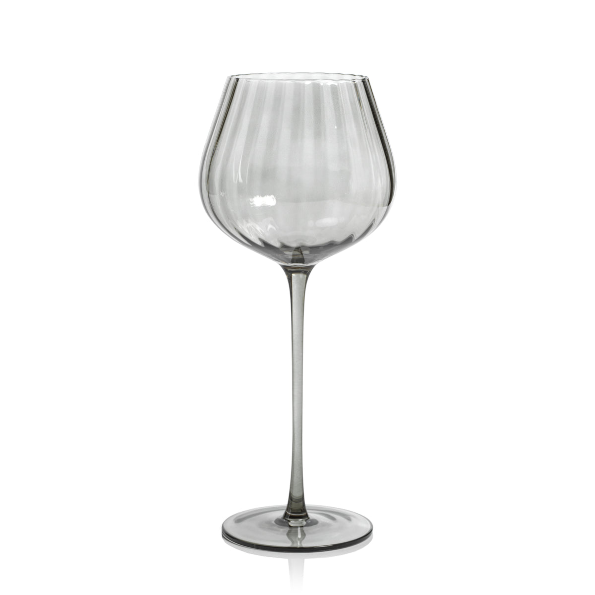 Madden Grey Red Wine Glasses, Set of 4