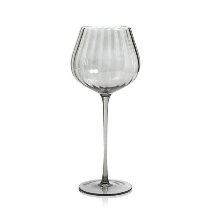 Madden Grey Red Wine Glasses, Set of 4