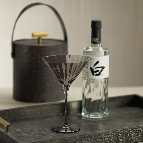 Madden Grey Martini Glasses, Set of 4