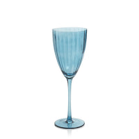 Madden Blue White Wine Glasses, Set of 4