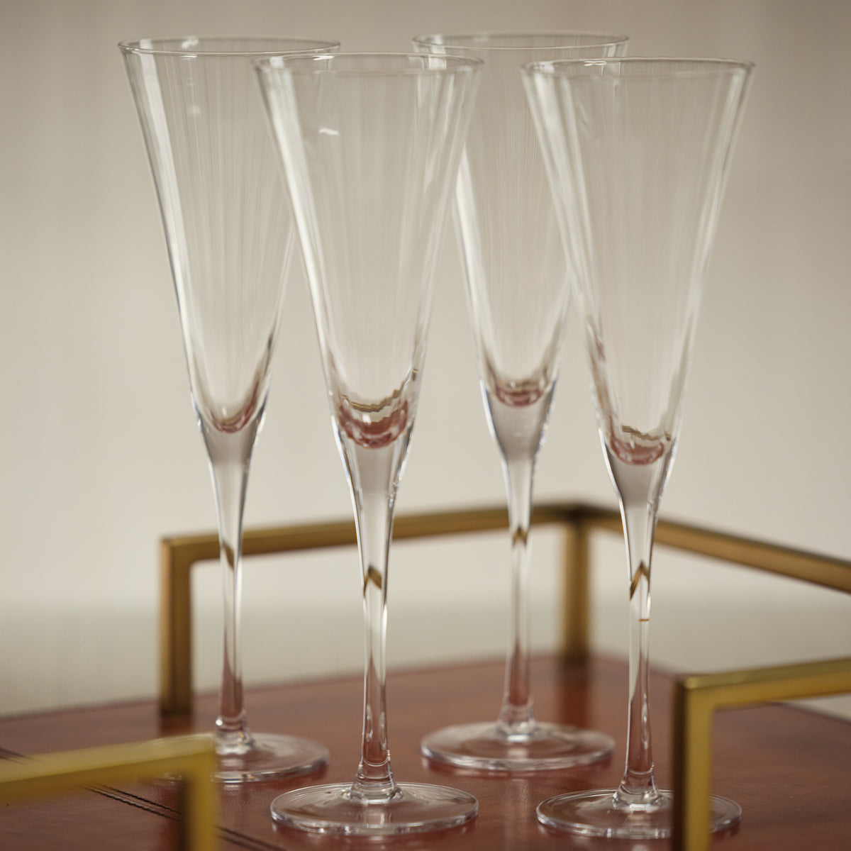 Stella Optic Champagne Flutes, Set of 4