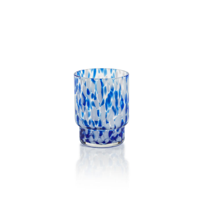 Adrian Blue & White Tortoise Tumbler Glasses, Set of 6