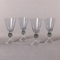 Colmar Vintage Stemmed Glasses, Set of 4 - Glass Stem Detail | Bone & Brass