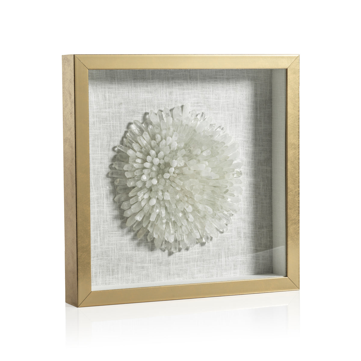 Firnley Gold Framed Crystal Flower Wall Décor | Bone & Brass