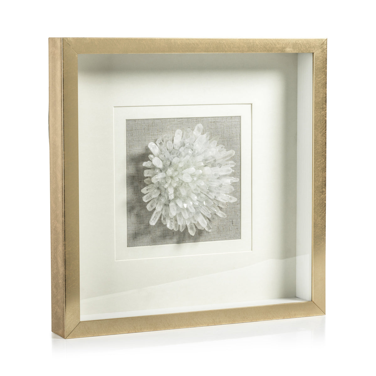 Carney Gold Framed Crystal Flower Wall Décor