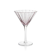 Preston Purple Glass Martini Glasses, Set of 4