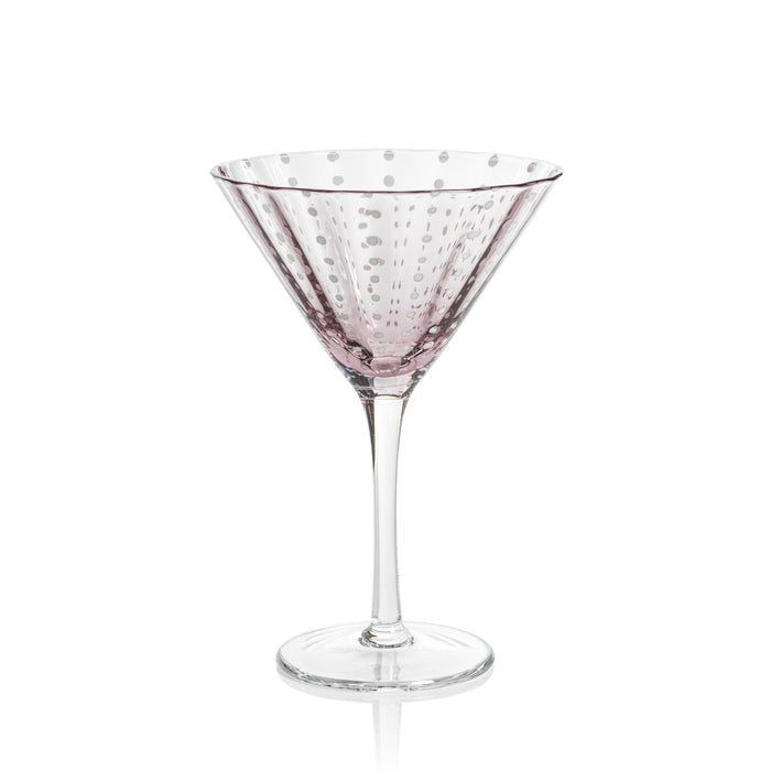 Preston Purple Glass Martini Glasses, Set of 4