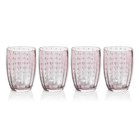 Preston Purple Glass Tumbler Glasses, Set of 4