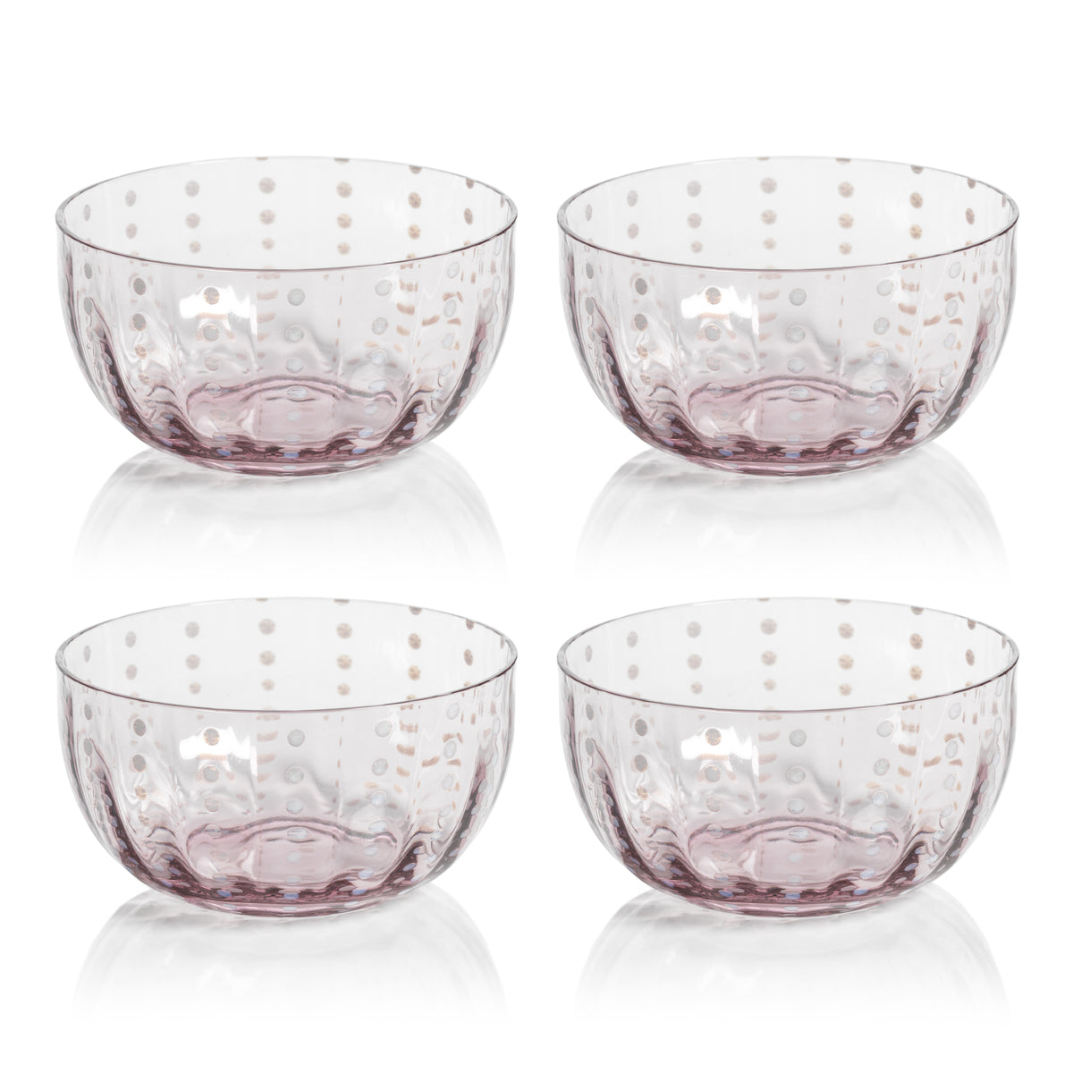 Preston Purple Condiment Glass Bowls, Set of 4