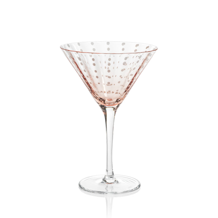 Preston Pink Glass Martini Glasses, Set of 4